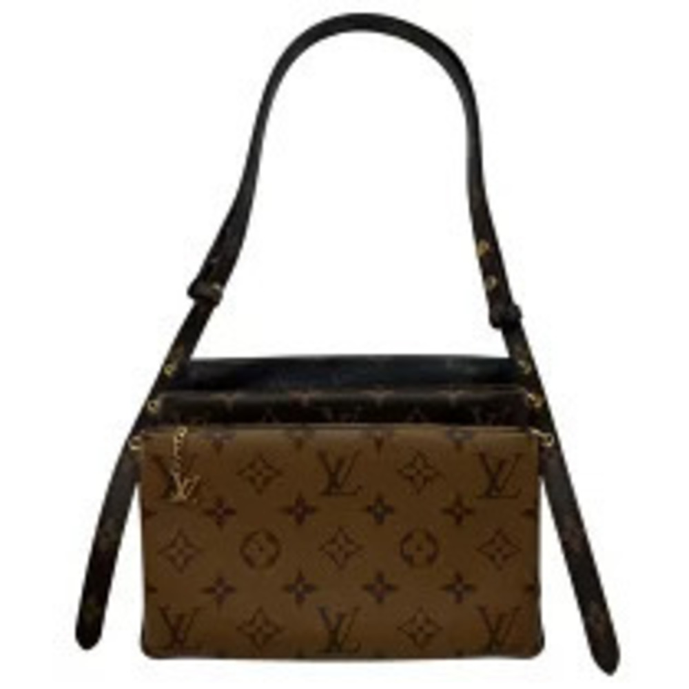 Louis Vuitton Pochette Brown Black Monogram Reverse Leather Shoulder Bag
